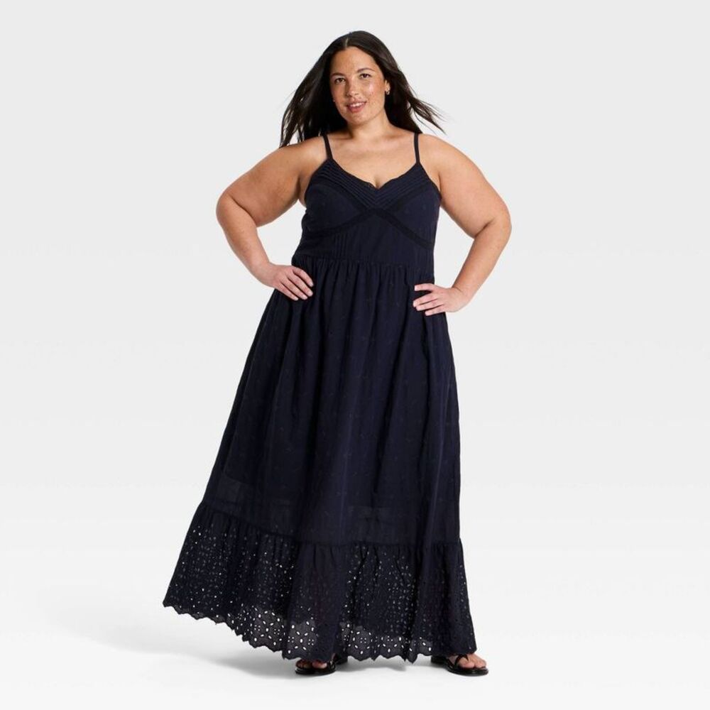 Women's Cami Midi Sundress - Universal Thread Navy Blue XXL